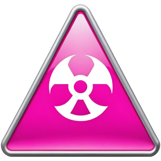 Pink warning sign  emoji