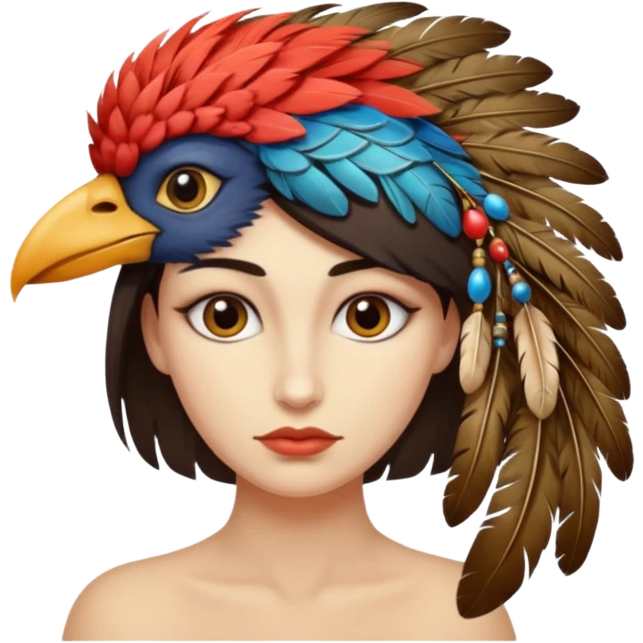 half bird half woman emoji