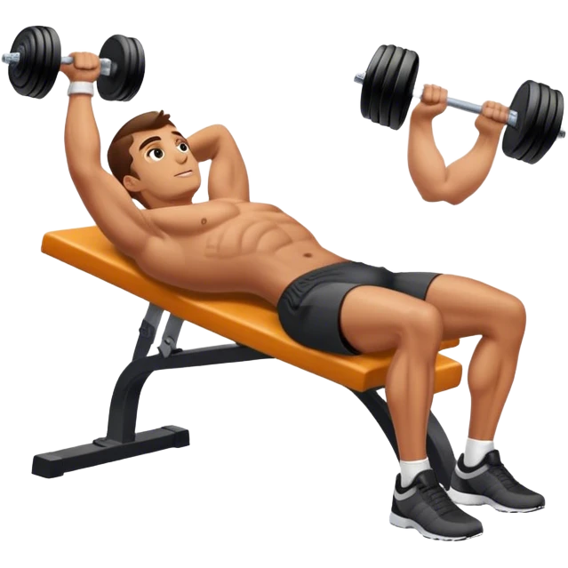 guy lying dumbbell flyes emoji