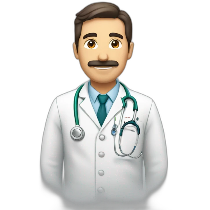 Luis Croce médico haciendo ecografía abdominal  emoji
