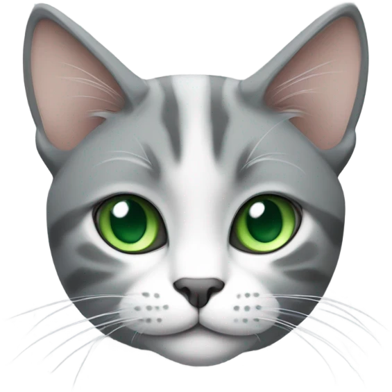 Cat with Green Eyes sitting  emoji