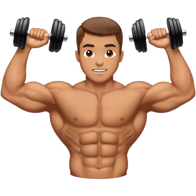 guy lying dumbbell flyes emoji