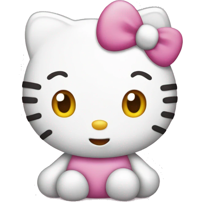 Hello kitty that has caption on it khg hy emoji