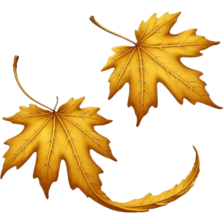 Falling golden 2 leaves emoji