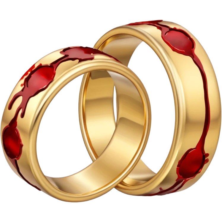 2 bloody wedding rings emoji
