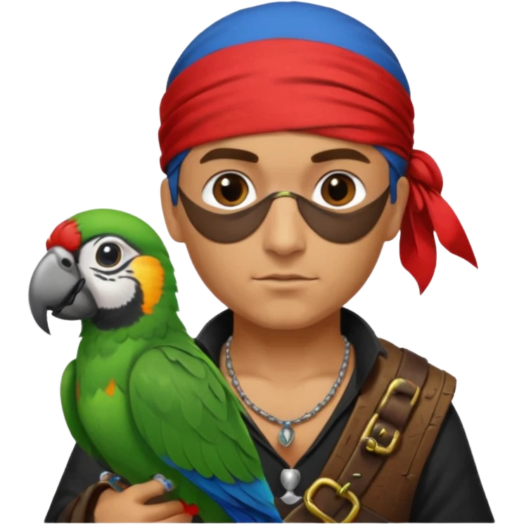 pirate and parrot emoji