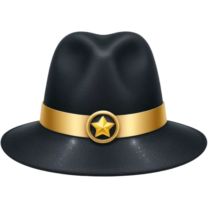 Glitter Black Hat Copas Symbol of Card emoji