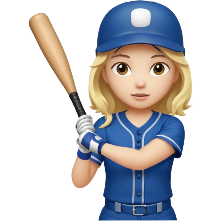 Girl playing softball emoji
