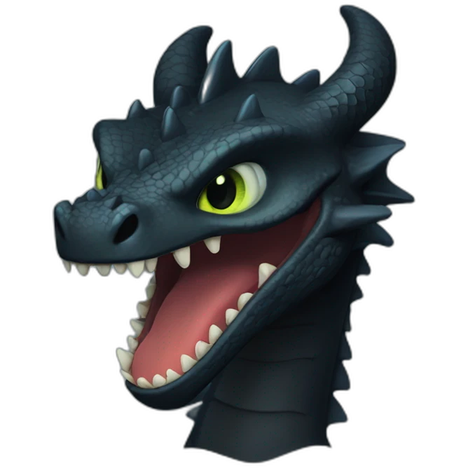 Toothless dragon emoji