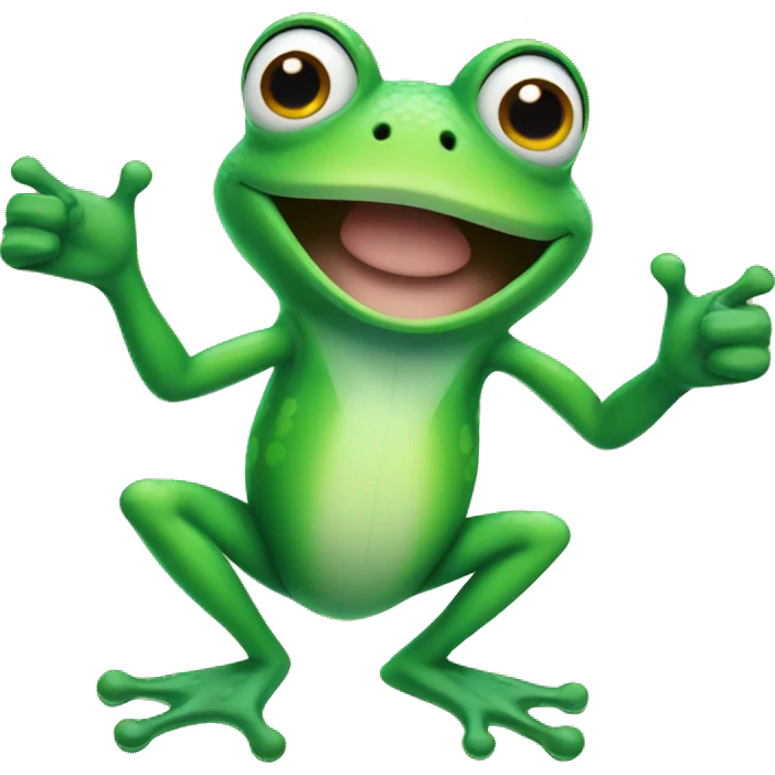 frog with thumbs up emoji