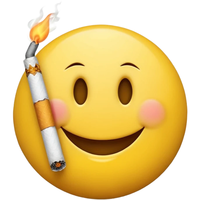 Smiley face with a cigarette  emoji