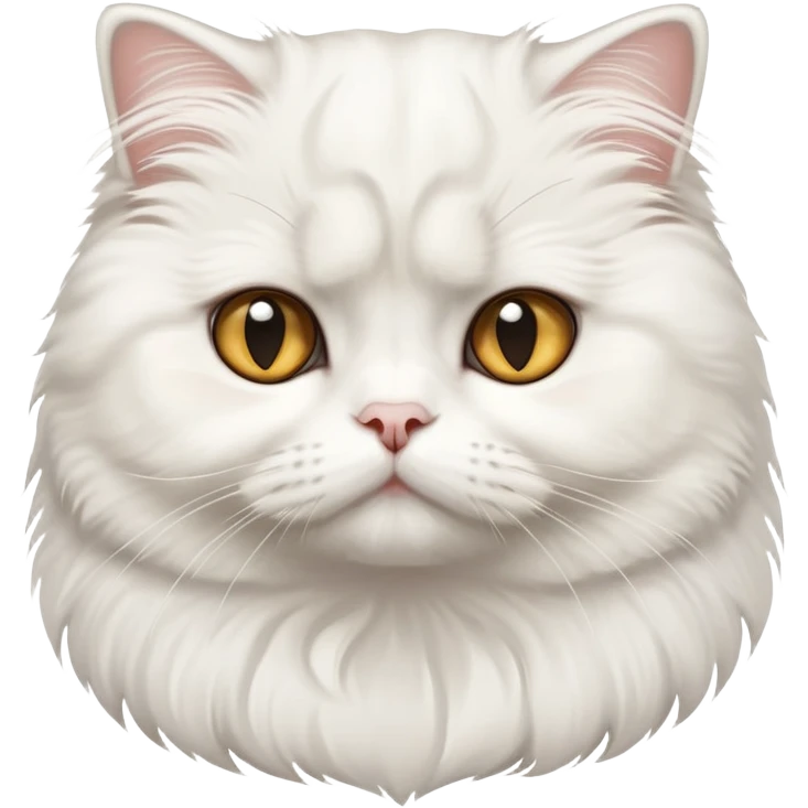 White Scottish fold cat emoji