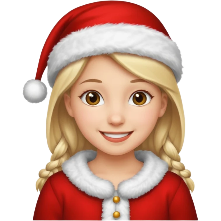 girl in christmas clothes emoji
