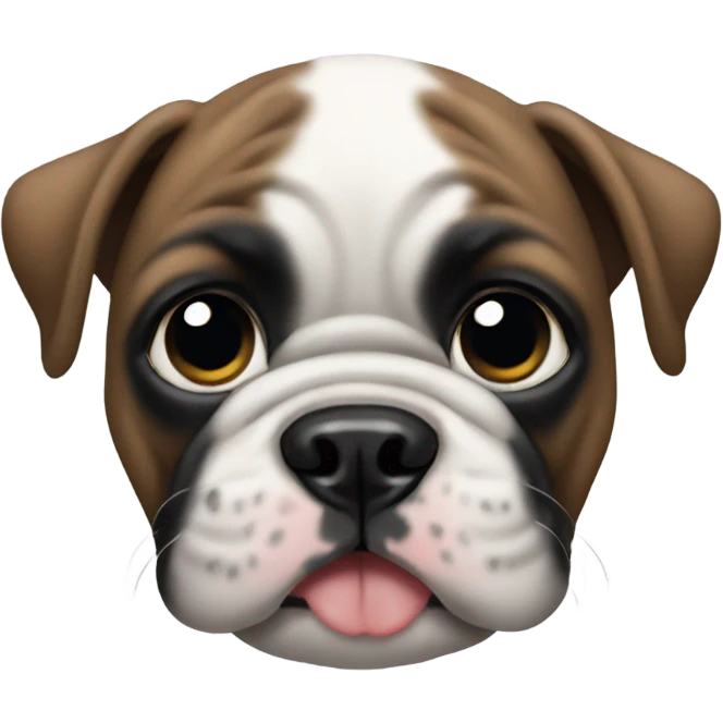 Baby black bulldog emoji