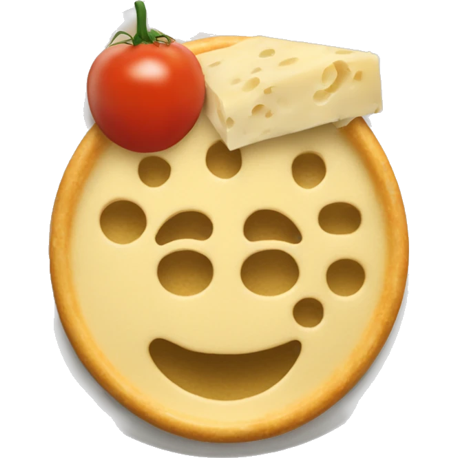Un plato de macarrones con tomate y queso  emoji