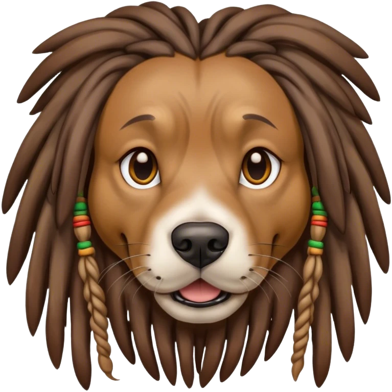 Dog with dreads emoji