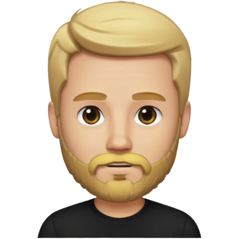 8-BitRyan blonde hair and beard, black shirt emoji