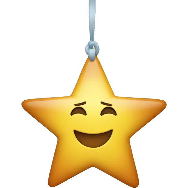 Star hanging on a vindow emoji