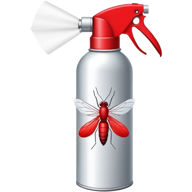 Anti-mosquito spray can with a mosquito crossed out emoji