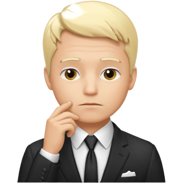 consulting man with hand with white skin and blonde hair emoji