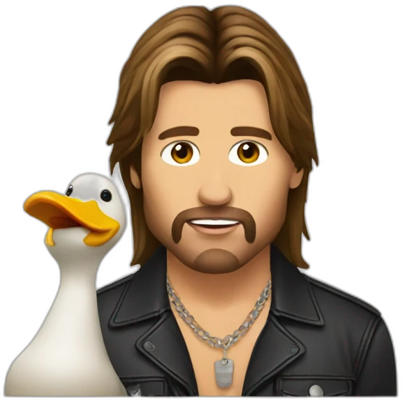 billy ray cyrus eating a duck emoji