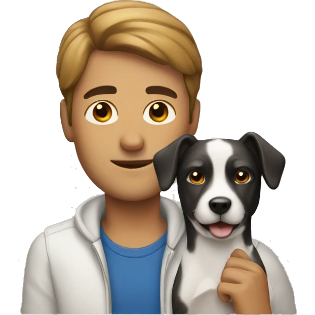 man with dog emoji