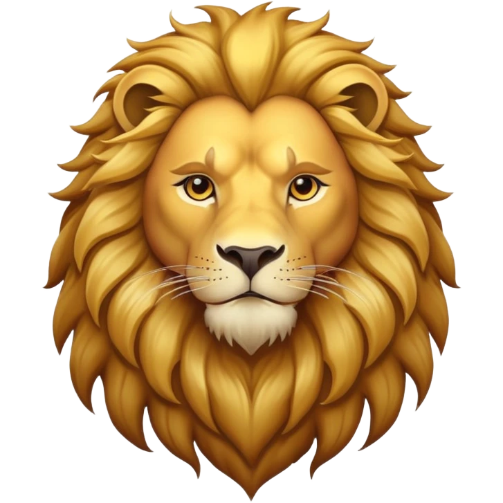 majestic lion with golden mane emoji