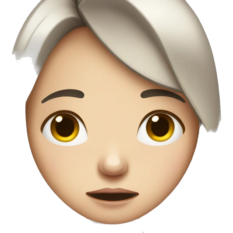 A girl who is tired and crying emoji