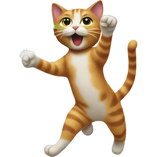 Cat dancing in catnip emoji