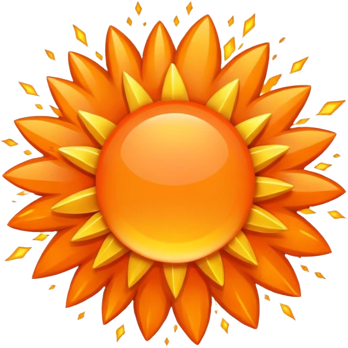 a minimalist explosion. emoji