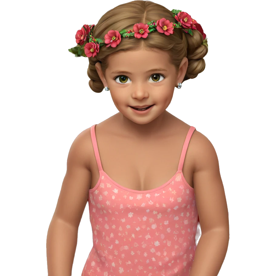 girl with jewelry and wreath emoji