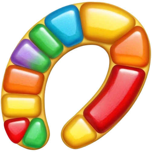 Ear lobe made of candy beads emoji