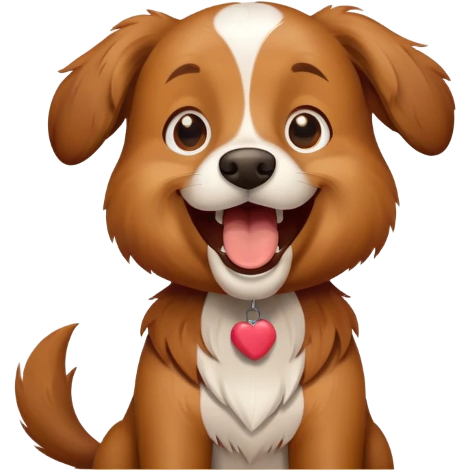 Dog singing emoji