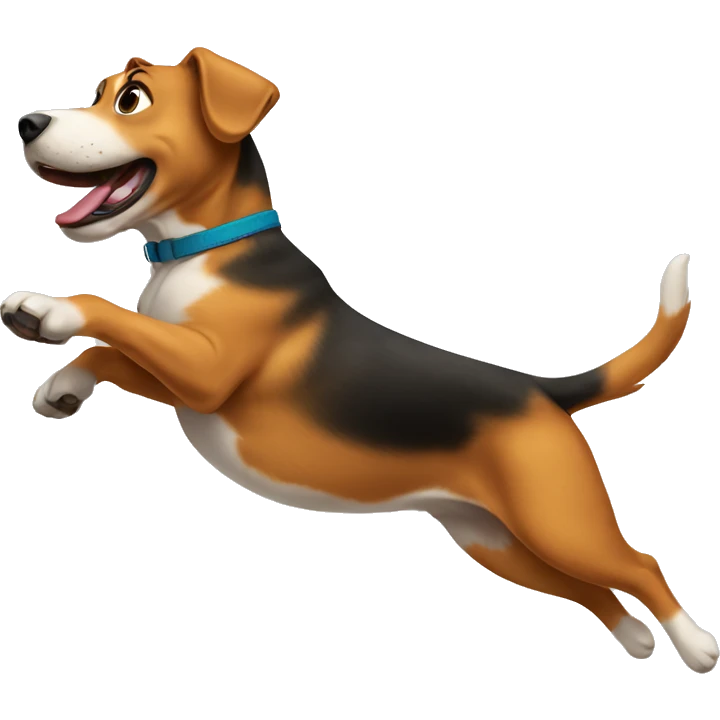 Dog jumping emoji