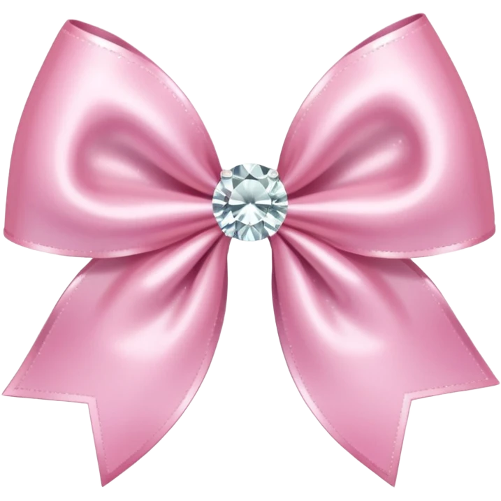 light pink sparkling bow with diamonds emoji