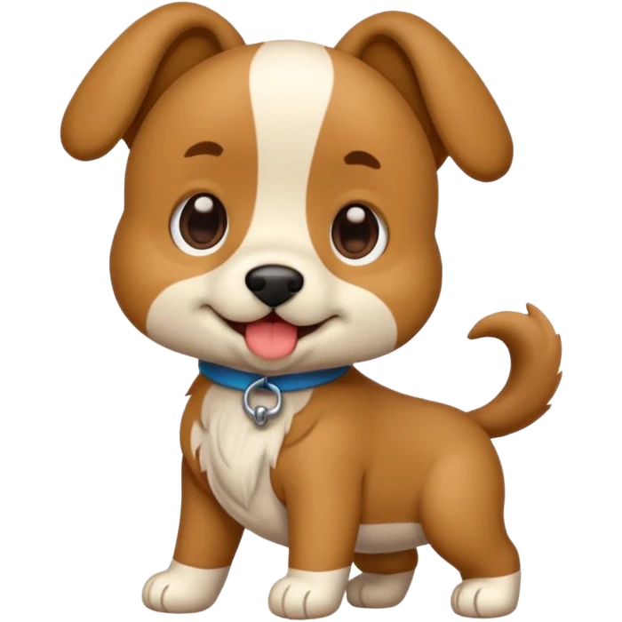 cachorro saltando, tierno y animado emoji
