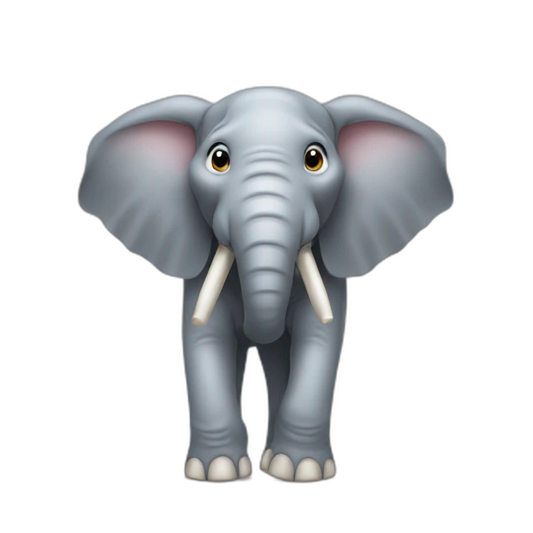 elephant trumpets in the air emoji