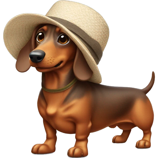 sausage dog wearing a hat  emoji