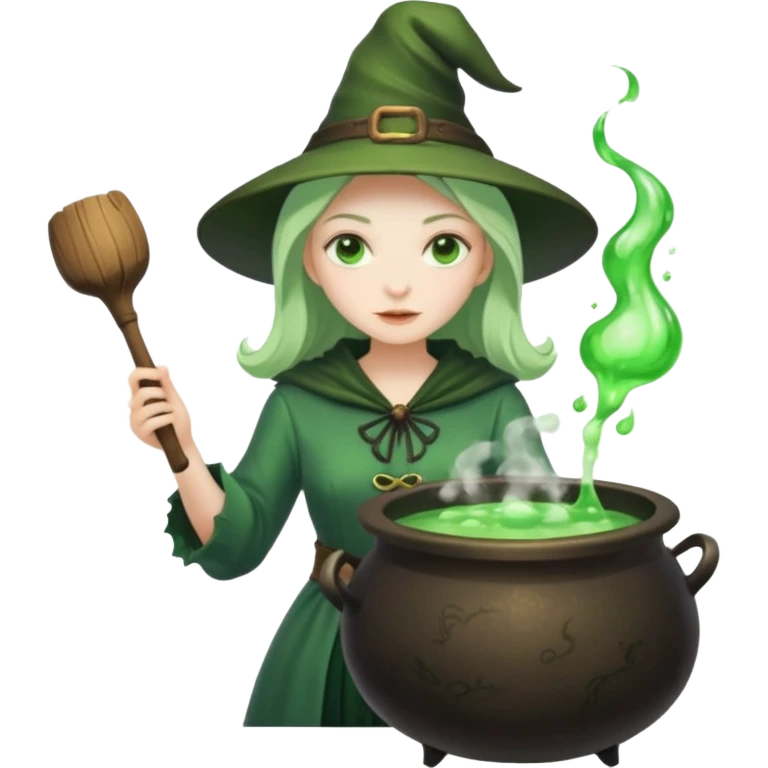 green witch cooking potion emoji