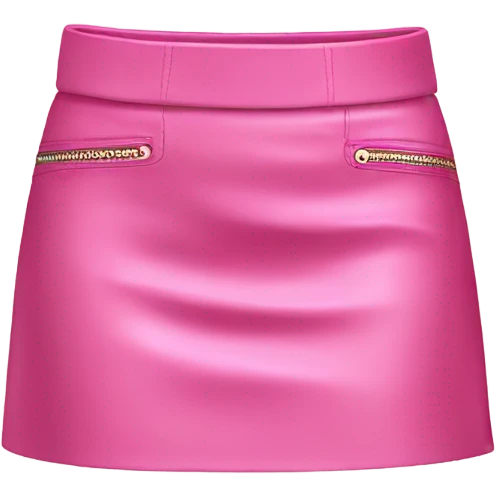 Pink leather mini skirt isolated emoji