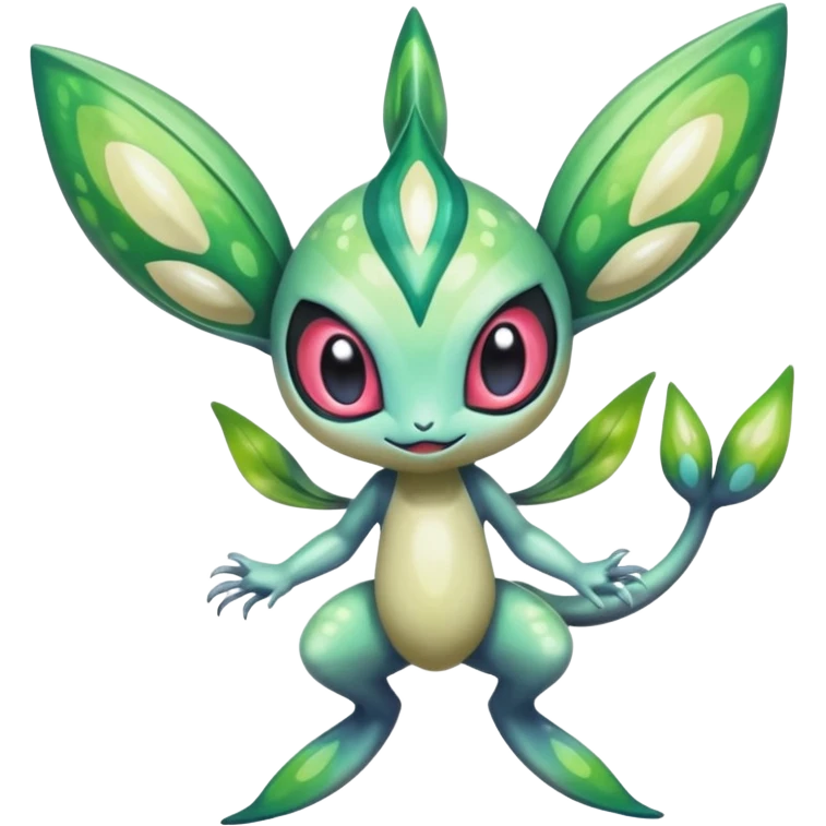Colorful Shiny Painted Splashed Exotic Meloetta-Celebi-Palkia-Virizion-Venom-Stitch-Fakémon-creature-hybrid emoji