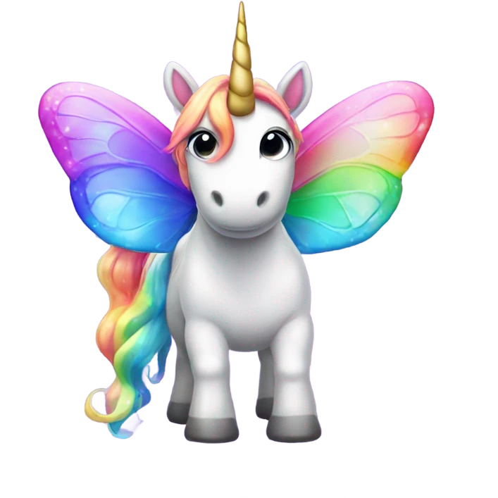 rainbow unicorn horned sparkling butterfly  emoji