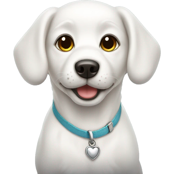 cute white dog emoji