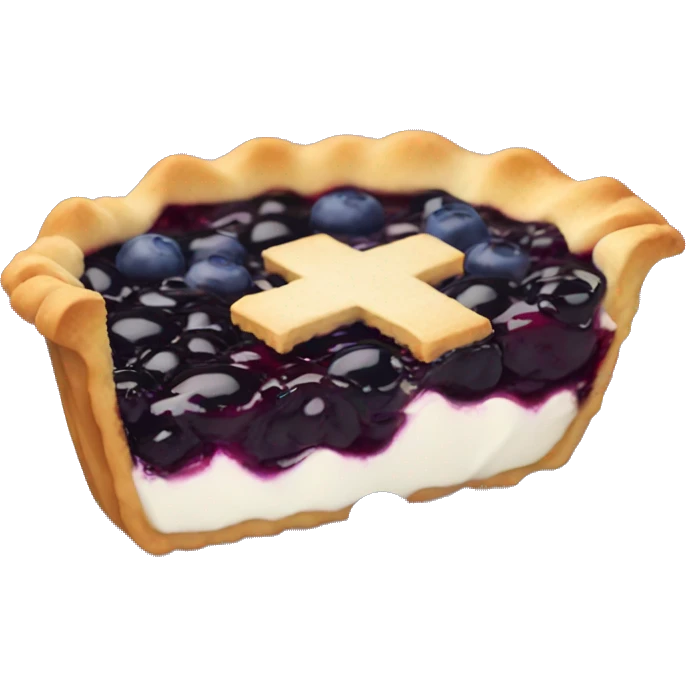 Blueberry pie with cream emoji