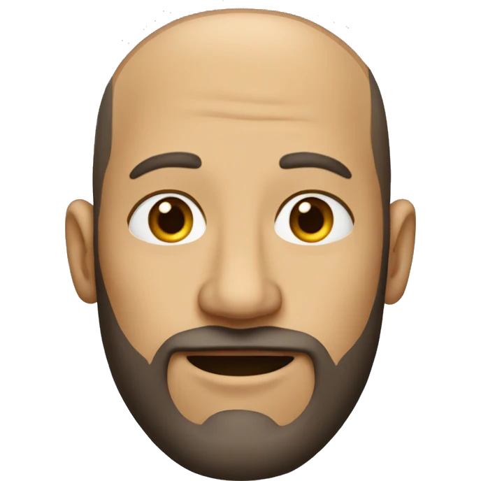 balding 40-year-old man with full stubble emoji
