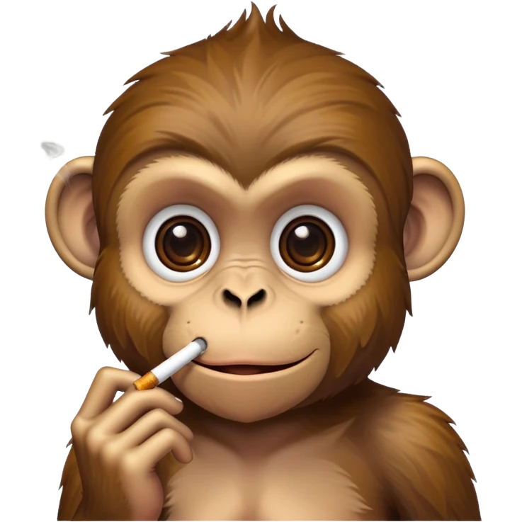 Monkey smoking emoji