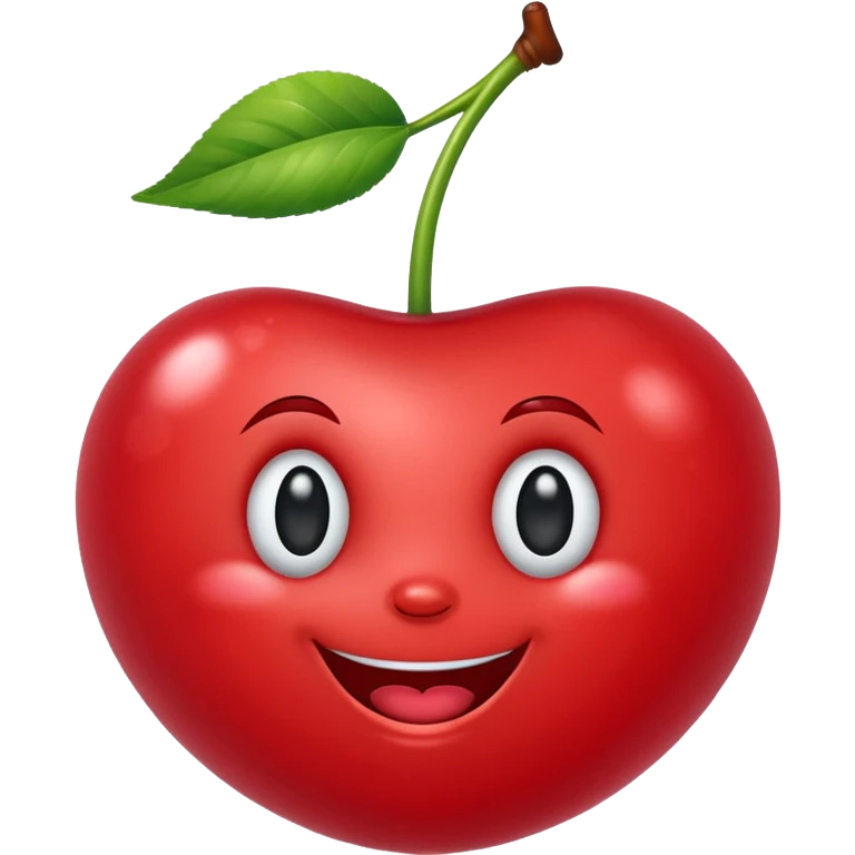bubbly smiling cherry emoji