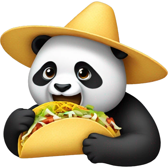 panda eating taco  emoji