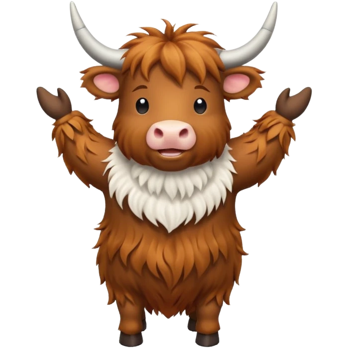 Highland cow dancing emoji