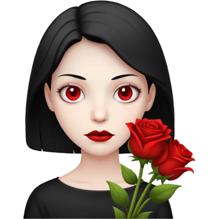 зла людина з квітами emoji